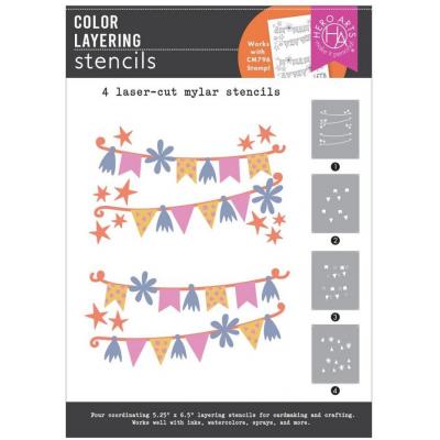 Hero Arts Layering Stencils - Celebrate